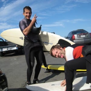 Bob America (right) and Rich feel the stoke.