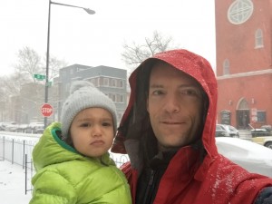 "Dubsie, do you want to play in the snow?" "No!"