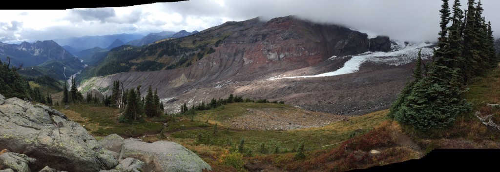 The view from the Nisqually Glacier overlook. 